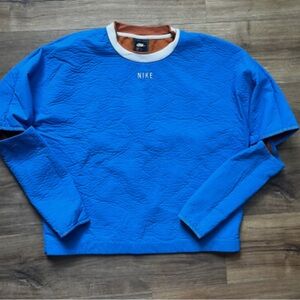 Nike Sportswear Sweatshirt Womens Blue Tech Pack. Size XS.